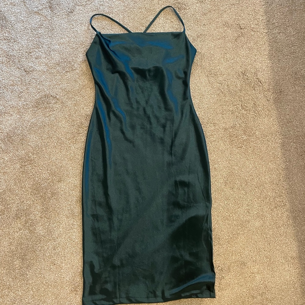 Emerald Green Midi Dress